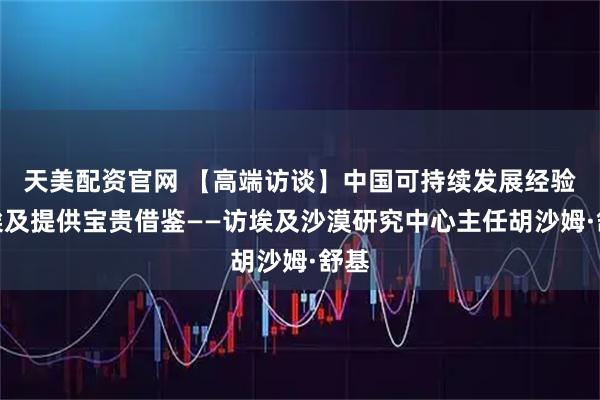 天美配资官网 【高端访谈】中国可持续发展经验为埃及提供宝贵借鉴——访埃及沙漠研究中心主任胡沙姆·舒基