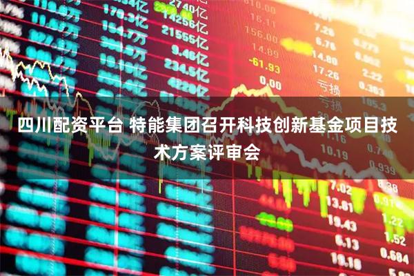 四川配资平台 特能集团召开科技创新基金项目技术方案评审会